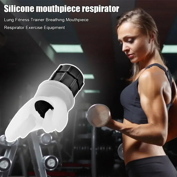 Portable Breath Fitness Exerciser Breathing Workout Device with Adjustable Resistance