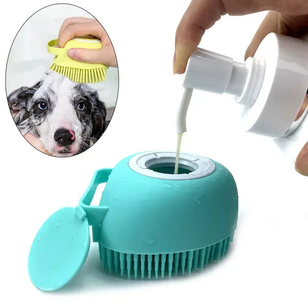 Silicone Pet Bathing Gloves Massage Brush for Big Dogs Cats Soft Safety Accessories